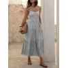 image:imageANRABESS Womens Summer Midi Dresses Casual Striped Plaid Sleeveless Flowy Maxi Dress 2026 Beach Vacation SundressBlack White Stripe