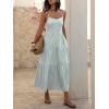 image:imageANRABESS Womens Summer Midi Dresses Casual Striped Plaid Sleeveless Flowy Maxi Dress 2026 Beach Vacation SundressGreen White Stripe