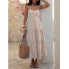 image:imageANRABESS Womens Summer Midi Dresses Casual Striped Plaid Sleeveless Flowy Maxi Dress 2026 Beach Vacation SundressLight Brown White Stripe