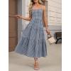 image:imageANRABESS Womens Summer Midi Dresses Casual Striped Plaid Sleeveless Flowy Maxi Dress 2026 Beach Vacation SundressNavy Blue White Plaid