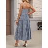 image:imageANRABESS Womens Summer Midi Dresses Casual Striped Plaid Sleeveless Flowy Maxi Dress 2026 Beach Vacation SundressNavy Blue White Plaid