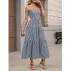 image:imageANRABESS Womens Summer Midi Dresses Casual Striped Plaid Sleeveless Flowy Maxi Dress 2026 Beach Vacation SundressNavy Blue White Plaid