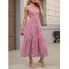image:imageANRABESS Womens Summer Midi Dresses Casual Striped Plaid Sleeveless Flowy Maxi Dress 2026 Beach Vacation SundressRed White Plaid