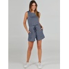 image:imageANRABESS Romper for Women Short Jumpsuit Summer Casual Dressy Sleeveless Outfits Beach Vacation 2026 Trendy One Piece ClothesDeep Gray