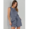 image:imageANRABESS Romper for Women Short Jumpsuit Summer Casual Dressy Sleeveless Outfits Beach Vacation 2026 Trendy One Piece ClothesDeep Gray