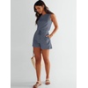 image:imageANRABESS Romper for Women Short Jumpsuit Summer Casual Dressy Sleeveless Outfits Beach Vacation 2026 Trendy One Piece ClothesDeep Gray