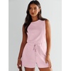 image:imageANRABESS Romper for Women Short Jumpsuit Summer Casual Dressy Sleeveless Outfits Beach Vacation 2026 Trendy One Piece ClothesPink