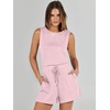 image:imageANRABESS Romper for Women Short Jumpsuit Summer Casual Dressy Sleeveless Outfits Beach Vacation 2026 Trendy One Piece ClothesPink