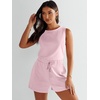 image:imageANRABESS Romper for Women Short Jumpsuit Summer Casual Dressy Sleeveless Outfits Beach Vacation 2026 Trendy One Piece ClothesPink