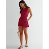 image:imageANRABESS Romper for Women Short Jumpsuit Summer Casual Dressy Sleeveless Outfits Beach Vacation 2026 Trendy One Piece ClothesRed
