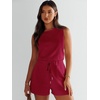image:imageANRABESS Romper for Women Short Jumpsuit Summer Casual Dressy Sleeveless Outfits Beach Vacation 2026 Trendy One Piece ClothesRed
