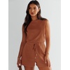 image:imageANRABESS Romper for Women Short Jumpsuit Summer Casual Dressy Sleeveless Outfits Beach Vacation 2026 Trendy One Piece ClothesRust