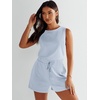 image:imageANRABESS Romper for Women Short Jumpsuit Summer Casual Dressy Sleeveless Outfits Beach Vacation 2026 Trendy One Piece ClothesSky Blue