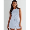 image:imageANRABESS Romper for Women Short Jumpsuit Summer Casual Dressy Sleeveless Outfits Beach Vacation 2026 Trendy One Piece ClothesSky Blue