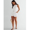 image:imageANRABESS Romper for Women Short Jumpsuit Summer Casual Dressy Sleeveless Outfits Beach Vacation 2026 Trendy One Piece ClothesWhite