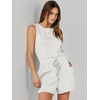image:imageANRABESS Romper for Women Short Jumpsuit Summer Casual Dressy Sleeveless Outfits Beach Vacation 2026 Trendy One Piece ClothesWhite