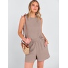 image:imageANRABESS Two Piece Sets for Women Summer Casual Sleeveless Tank Top Matching Shorts Lounge Sets Pajamas 2026 Trendy ClothesLight Camel