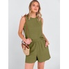 image:imageANRABESS Two Piece Sets for Women Summer Casual Sleeveless Tank Top Matching Shorts Lounge Sets Pajamas 2026 Trendy ClothesOlive Green