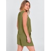 image:imageANRABESS Two Piece Sets for Women Summer Casual Sleeveless Tank Top Matching Shorts Lounge Sets Pajamas 2026 Trendy ClothesOlive Green