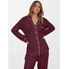 image:imageANRABESS Women Pajama Lounge Sets 2026 Fall 2 Piece Outfits Ribbed Long Sleeve Matching PJ Set Sleepwear LoungewearDeep Red