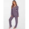 image:imageANRABESS Women Pajama Lounge Sets 2026 Fall 2 Piece Outfits Ribbed Long Sleeve Matching PJ Set Sleepwear LoungewearPurple