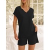 image:imageANRABESS Women Summer Two Piece Lounge Sets Top Matching Shorts Pajama Set 2026 Spring Casual Outfits Beach Vacation ClothesBlack