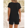 image:imageANRABESS Women Summer Two Piece Lounge Sets Top Matching Shorts Pajama Set 2026 Spring Casual Outfits Beach Vacation ClothesBlack