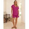 image:imageANRABESS Women Summer Two Piece Lounge Sets Top Matching Shorts Pajama Set 2026 Spring Casual Outfits Beach Vacation ClothesHot Pink