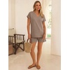 image:imageANRABESS Women Summer Two Piece Lounge Sets Top Matching Shorts Pajama Set 2026 Spring Casual Outfits Beach Vacation ClothesLight Khaki
