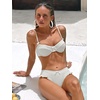 image:imageANRABESS Womens Bikini Set 2 Piece Swimsuit with Underwire Top and Ruffle Bottom Cute Bathing Suit for Beach VacationWhite