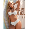 image:imageANRABESS Womens Bikini Set 2 Piece Swimsuit with Underwire Top and Ruffle Bottom Cute Bathing Suit for Beach VacationWhite