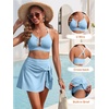 image:imageANRABESS Womens Bikini Sets Two Piece Swim Skirt High Waisted Swimsuits Tummy Control UWire Bathing Suit 2026 Beach SwimwearSky Blue