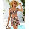 image:imageANRABESS Womens High Waisted Bikini Skirt Set Built in Buttom Two Piece Swimsuits 2026 Summer Beach Bathing Suit SwimwearBlack Multi Floral