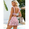 image:imageANRABESS Womens High Waisted Bikini Skirt Set Built in Buttom Two Piece Swimsuits 2026 Summer Beach Bathing Suit SwimwearWhite Pink Floral