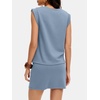 image:imageANRABESS Womens Summer 2 Piece Short Skirt Sets 2026 Cap Sleeve Top Athletic Skort Workout Tennis Matching Set Travel OutfitsLight Blue