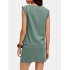 image:imageANRABESS Womens Summer 2 Piece Short Skirt Sets 2026 Cap Sleeve Top Athletic Skort Workout Tennis Matching Set Travel OutfitsLight Green