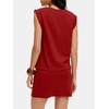 image:imageANRABESS Womens Summer 2 Piece Short Skirt Sets 2026 Cap Sleeve Top Athletic Skort Workout Tennis Matching Set Travel OutfitsRed