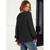 image:imageANRABESS Womens Business Casual Tops V Neck Puff Long Sleeve Shirts Dressy Office Work Blouse 2026 Fall Outfits ClothesBlack