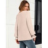 image:imageANRABESS Womens Business Casual Tops V Neck Puff Long Sleeve Shirts Dressy Office Work Blouse 2026 Fall Outfits ClothesParchment