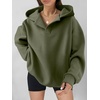 image:imageANRABESS Womens Oversized Hoodies V Neck Sweatshirts Fleece Long Sleeve Pullover Y2K Clothes 2026 Fall Trendy OutfitsArmy Green