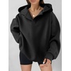 image:imageANRABESS Womens Oversized Hoodies V Neck Sweatshirts Fleece Long Sleeve Pullover Y2K Clothes 2026 Fall Trendy OutfitsBlack