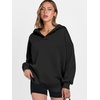 image:imageANRABESS Womens Oversized Hoodies V Neck Sweatshirts Fleece Long Sleeve Pullover Y2K Clothes 2026 Fall Trendy OutfitsBlack
