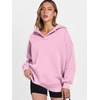 image:imageANRABESS Womens Oversized Hoodies V Neck Sweatshirts Fleece Long Sleeve Pullover Y2K Clothes 2026 Fall Trendy OutfitsBright Pink