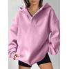 image:imageANRABESS Womens Oversized Hoodies V Neck Sweatshirts Fleece Long Sleeve Pullover Y2K Clothes 2026 Fall Trendy OutfitsBright Pink