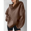 image:imageANRABESS Womens Oversized Hoodies V Neck Sweatshirts Fleece Long Sleeve Pullover Y2K Clothes 2026 Fall Trendy OutfitsCoffee
