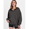 image:imageANRABESS Womens Oversized Hoodies V Neck Sweatshirts Fleece Long Sleeve Pullover Y2K Clothes 2026 Fall Trendy OutfitsDark Grey
