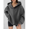 image:imageANRABESS Womens Oversized Hoodies V Neck Sweatshirts Fleece Long Sleeve Pullover Y2K Clothes 2026 Fall Trendy OutfitsDeep Grey