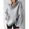 image:imageANRABESS Womens Oversized Hoodies V Neck Sweatshirts Fleece Long Sleeve Pullover Y2K Clothes 2026 Fall Trendy OutfitsLight Gray