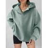 image:imageANRABESS Womens Oversized Hoodies V Neck Sweatshirts Fleece Long Sleeve Pullover Y2K Clothes 2026 Fall Trendy OutfitsSage Green