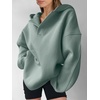 image:imageANRABESS Womens Oversized Hoodies V Neck Sweatshirts Fleece Long Sleeve Pullover Y2K Clothes 2026 Fall Trendy OutfitsSage Green